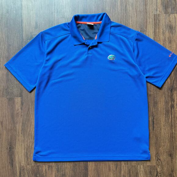 Columbia Florida Gators Polo Shirt Men’s XL Blue Performance Golf - Picture 1 of 5